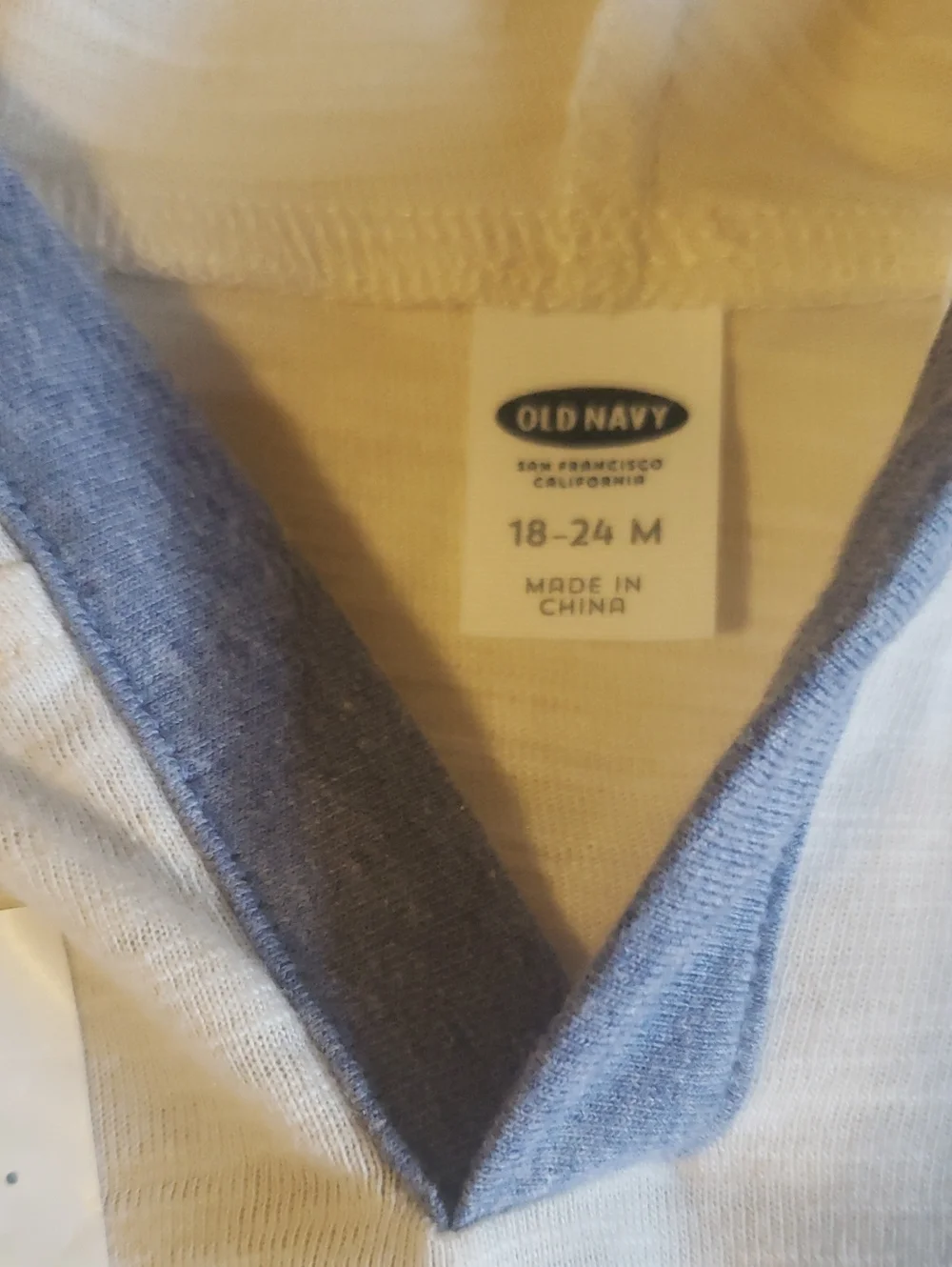 Old Navy Cream Hoodie with Navy Blue Patterned Leggings